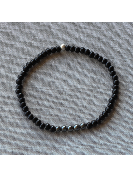 BRACELET BOIS NOIR HEMATITE