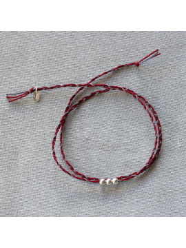 BRACELET TRESSE BORDEAUX