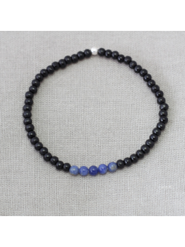 BRACELET BOIS NOIR CALCEDOINE