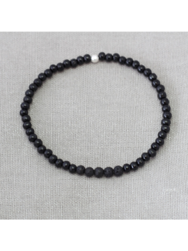 BRACELET BOIS NOIR PIERRE DE LAVE